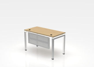 Grove Desk + Steel Modesty Panel